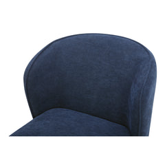 Larson Navy Blue Rolling Dining Chair - Ornate Home