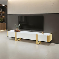 Larvik Gold/White TV Stand - Ornate Home