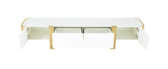 Larvik Gold/White TV Stand - Ornate Home