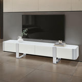 Larvik Silver/White TV Stand - Ornate Home
