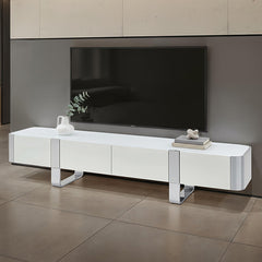 Larvik Silver/White TV Stand - Ornate Home