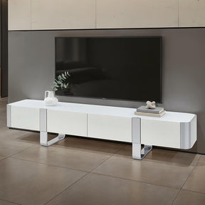 Larvik Silver/White TV Stand - Ornate Home