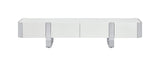Larvik Silver/White TV Stand - Ornate Home
