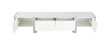 Larvik Silver/White TV Stand - Ornate Home