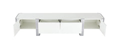 Larvik Silver/White TV Stand - Ornate Home
