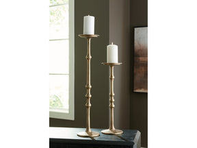 Larwick Brass Candle Holder (Set of 2) - Ornate Home
