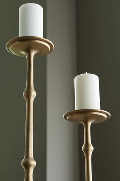 Larwick Brass Candle Holder (Set of 2) - Ornate Home