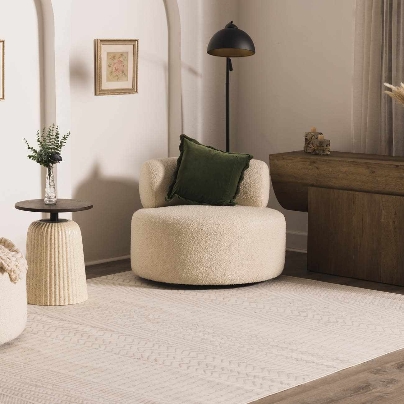 Lascassas Neutral Area Rug - Clearance - Ornate Home