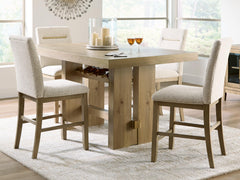 Lasinger Light Brown Counter Height Dining Table and 4 Barstools - Ornate Home