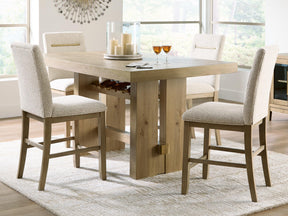 Lasinger Light Brown Counter Height Dining Table and 4 Barstools - Ornate Home