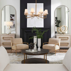 Lassen Brass 8 Light Chandelier - Ornate Home