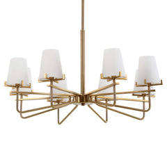 Lassen Brass 8 Light Chandelier - Ornate Home