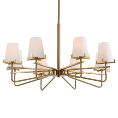Lassen Brass 8 Light Chandelier - Ornate Home