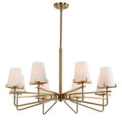 Lassen Brass 8 Light Chandelier - Ornate Home