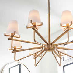 Lassen Brass 8 Light Chandelier - Ornate Home