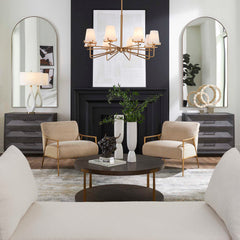 Lassen Brass 8 Light Chandelier - Ornate Home