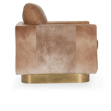 Lathe Chestnut Brown/Blonde Accent Chair - Ornate Home