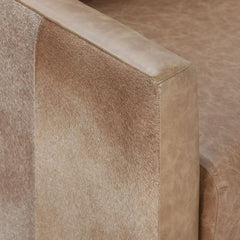 Lathe Chestnut Brown/Blonde Accent Chair - Ornate Home