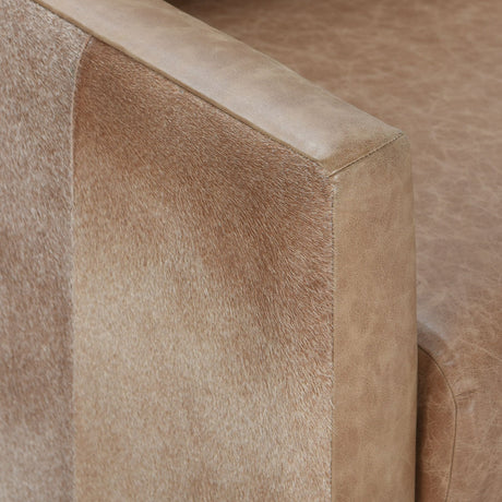 Lathe Chestnut Brown/Blonde Accent Chair - Ornate Home