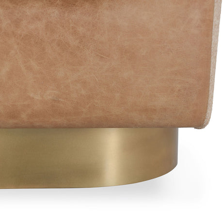 Lathe Chestnut Brown/Blonde Accent Chair - Ornate Home