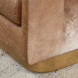 Lathe Chestnut Brown/Blonde Accent Chair - Ornate Home