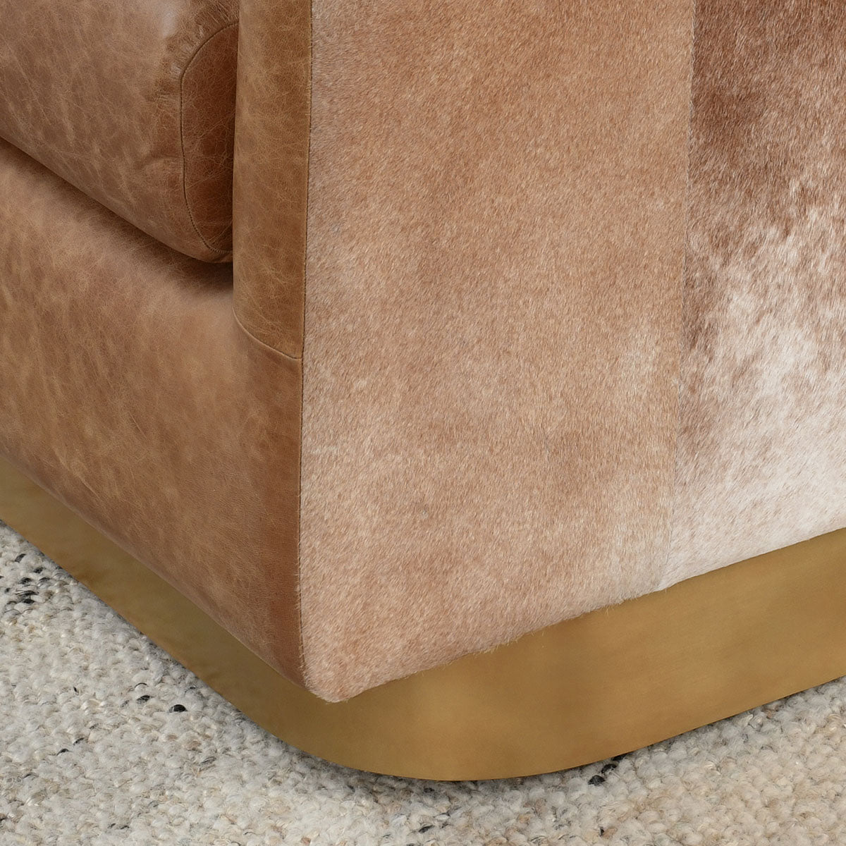 Lathe Chestnut Brown/Blonde Accent Chair - Ornate Home