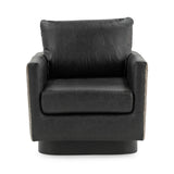 Lathe Onyx Black Accent Chair - Ornate Home