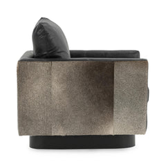 Lathe Onyx Black Accent Chair - Ornate Home