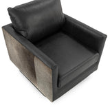 Lathe Onyx Black Accent Chair - Ornate Home