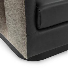 Lathe Onyx Black Accent Chair - Ornate Home