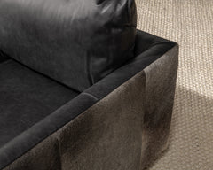 Lathe Onyx Black Accent Chair - Ornate Home