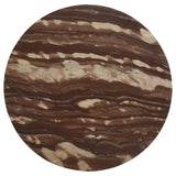 Latifa Red and Black Round Marble Top Accent Side Table - Ornate Home