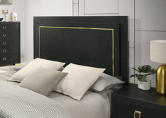 Latimer Black Eastern King Bed - Ornate Home