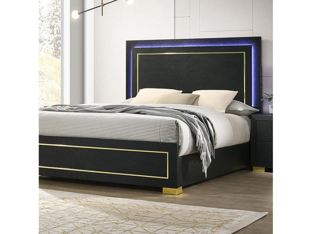 Latimer Black Eastern King Bed - Ornate Home