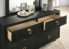 Latimer Black Queen 5 Piece Bedroom Set w/2 Nightstands - Ornate Home