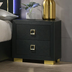 Latimer Black Queen 5 Piece Bedroom Set w/2 Nightstands - Ornate Home