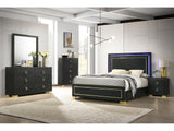 Latimer Black Queen 5 Piece Bedroom Set w/Chest - Ornate Home