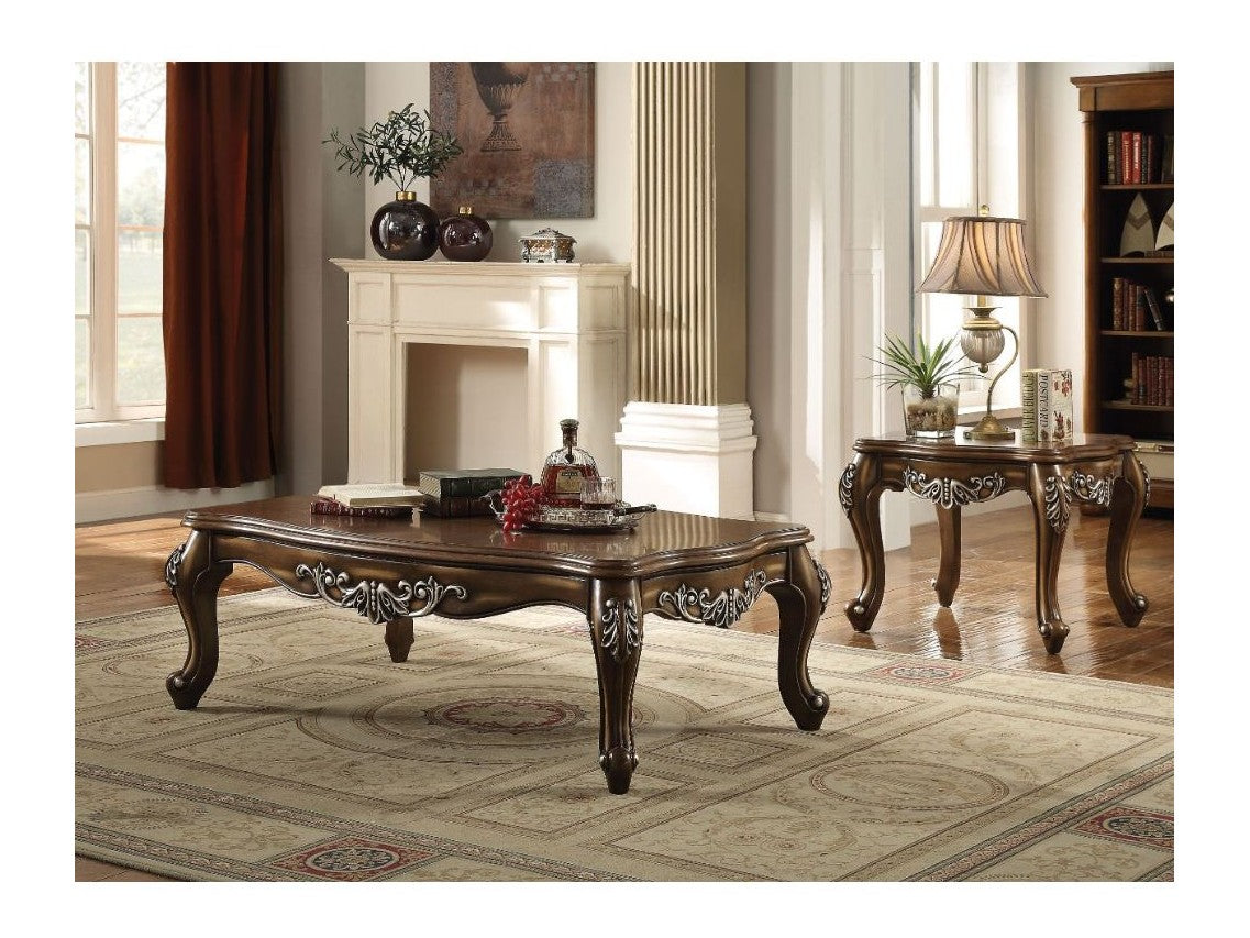 Latisha Antique Oak Coffee Table - Ornate Home