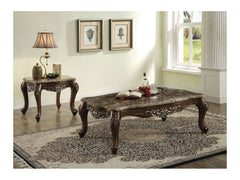 Latisha Marble & Antique Oak Coffee Table - Ornate Home