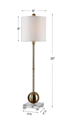 Laton Brass Buffet Lamp - Ornate Home