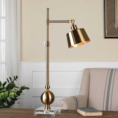 Laton Brushed Brass Task Lamp - Ornate Home