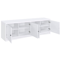 Laughlin White 78" TV Stand - Ornate Home