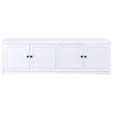 Laughlin White 78" TV Stand - Ornate Home