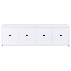 Laughlin White 78" TV Stand - Ornate Home