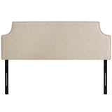 Laura Beige Upholstered Fabric Queen Headboard - Ornate Home