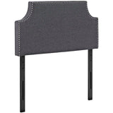 Laura Gray Upholstered Fabric Twin Headboard - Ornate Home
