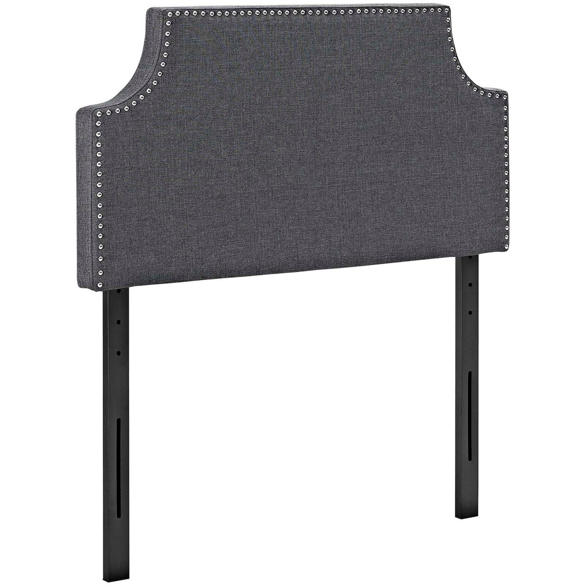 Laura Gray Upholstered Fabric Twin Headboard - Ornate Home