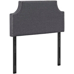 Laura Gray Upholstered Fabric Twin Headboard - Ornate Home