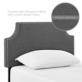 Laura Gray Upholstered Fabric Twin Headboard - Ornate Home