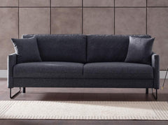Laura Navy Blue 3 Seat Convertible Sofa - Ornate Home